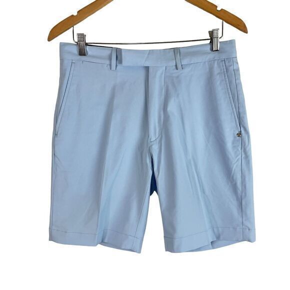 NEW RLX Ralph Lauren Classic Fit Shorts Mens 30 Light Blue Polyester Stretch $98 - Picture 1 of 5